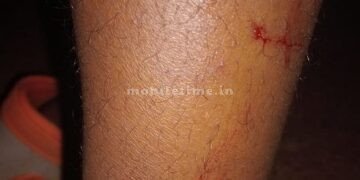 A baby leopard chases bikers!