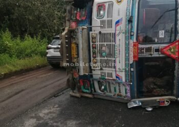 ಹೆದ್ದಾರಿ ಹೊಂಡ ತುಂಬಿದ ಕಾಶ್ಮೀರಿ ಸೇಬು!