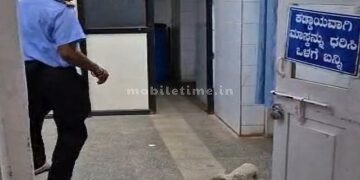 Itchy dog ​​threatens security guard!