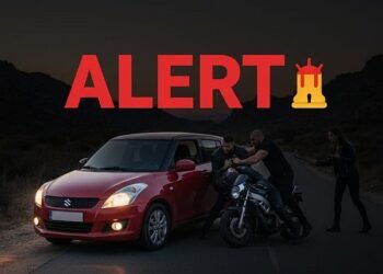 Red car-black man Robbery under the pretext of asking for directions!