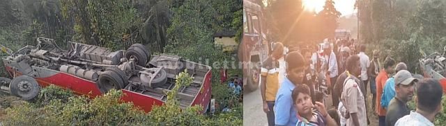 Bus falls into abyss!