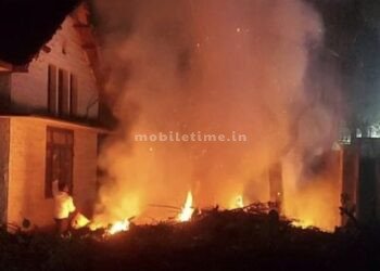 College building set on fire