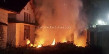 College building set on fire