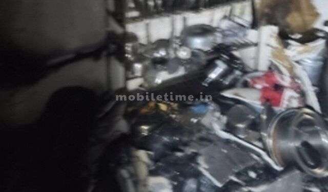 Fire accident Burnt-out house