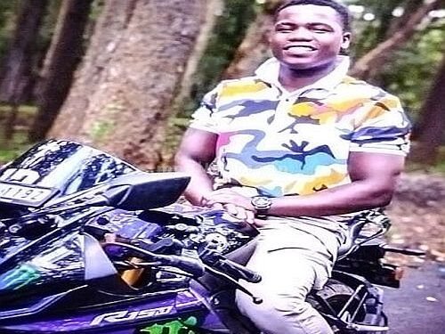 The death of a person who punched a bike into a tree