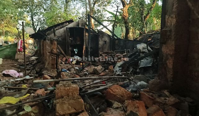 Cylinder explosion Chirekallai house ruptured.. ruptured!