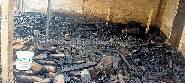 Short circuit Furniture burns along with machinery