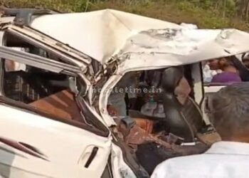 ಬಸ್ಸು-ಓಮಿನಿ ನಡುವೆ ಅಪಘಾತ: ಚಾಲಕ ಸಾವು!