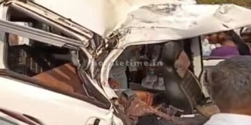 ಬಸ್ಸು-ಓಮಿನಿ ನಡುವೆ ಅಪಘಾತ: ಚಾಲಕ ಸಾವು!