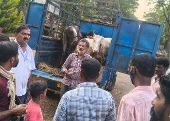 ಅನುಮಾನಾಸ್ಪದ ವಾಹನ ತಪಾಸಣೆ: ಪುಣ್ಯಕೋಟಿಯ ರಕ್ಷಣೆ