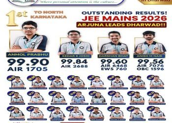 JEE Exam Arjuna College First for North Karnataka!