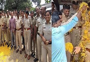 ಭಾವನಾತ್ಮಕ ಬೀಳ್ಕೊಡುಗೆ: ಜನಸ್ನೇಹಿ ಅಧಿಕಾರಿಗೆ ಪುಷ್ಪ ಮಳೆ!