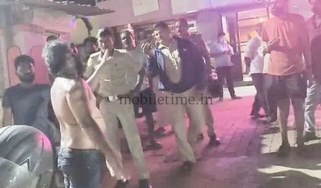 A rowdy who threatened the police!