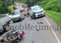 Bike hit by car Rider's condition is worrying!