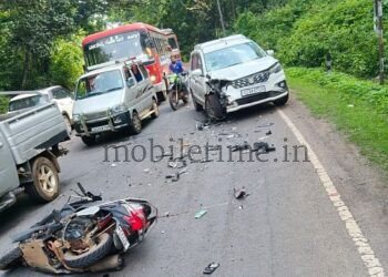 Bike hit by car Rider's condition is worrying!