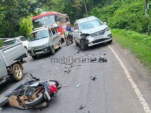 Bike hit by car Rider's condition is worrying!
