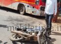 Bike hits bus Rider dies!