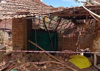 Bomb blast House destroyed!
