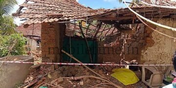 Bomb blast House destroyed!