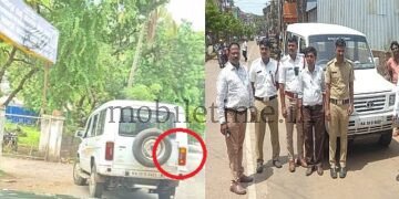 Government jeep turns left with right indicator on Police arrest it!