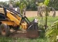No rain no crop Farmer destroys areca nut plantation using JCB!