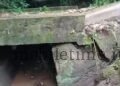 The bridge broke due to the rain!