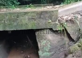 The bridge broke due to the rain!