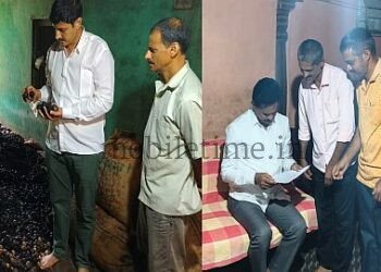 Congress makes promises at a BJP member's home They drank tea... the others paid the bill!