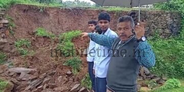 Landslide in Sirsi-Yellapur Rainwater floods college!