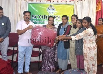 Sirsi Bed sheets distributed to hostel students