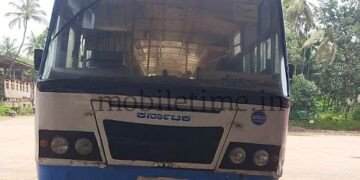 Ankola This bus has no number plate!