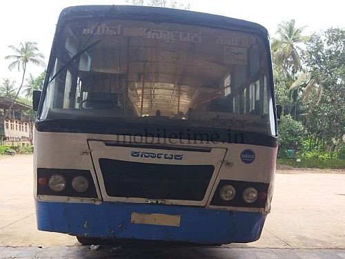 Ankola This bus has no number plate!