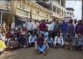 Dandeli Public outcry over dilapidated roads Repair work begins immediately after protest!
