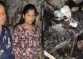 Joida Poor man's house gutted by fire Family continues to live in the charred remains!