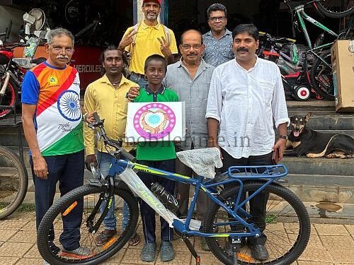 Karwar Bicycle gifted to someone who learned Kannada!