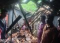 Rain continues in Uttara Kannada district; a house has collapsed in Yellapur due to the rainfall. A wall of the house has given way and water is seeping inside