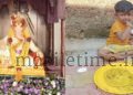 Jai Ganesha The elephant-faced one satisfied his hunger by eating Holige!