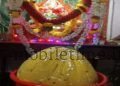 This laddu weighs 25 kg An offering of laddu for the lover of modaks!