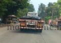 The Karwar-Kaiga road is dominated by heavily loaded lorries!